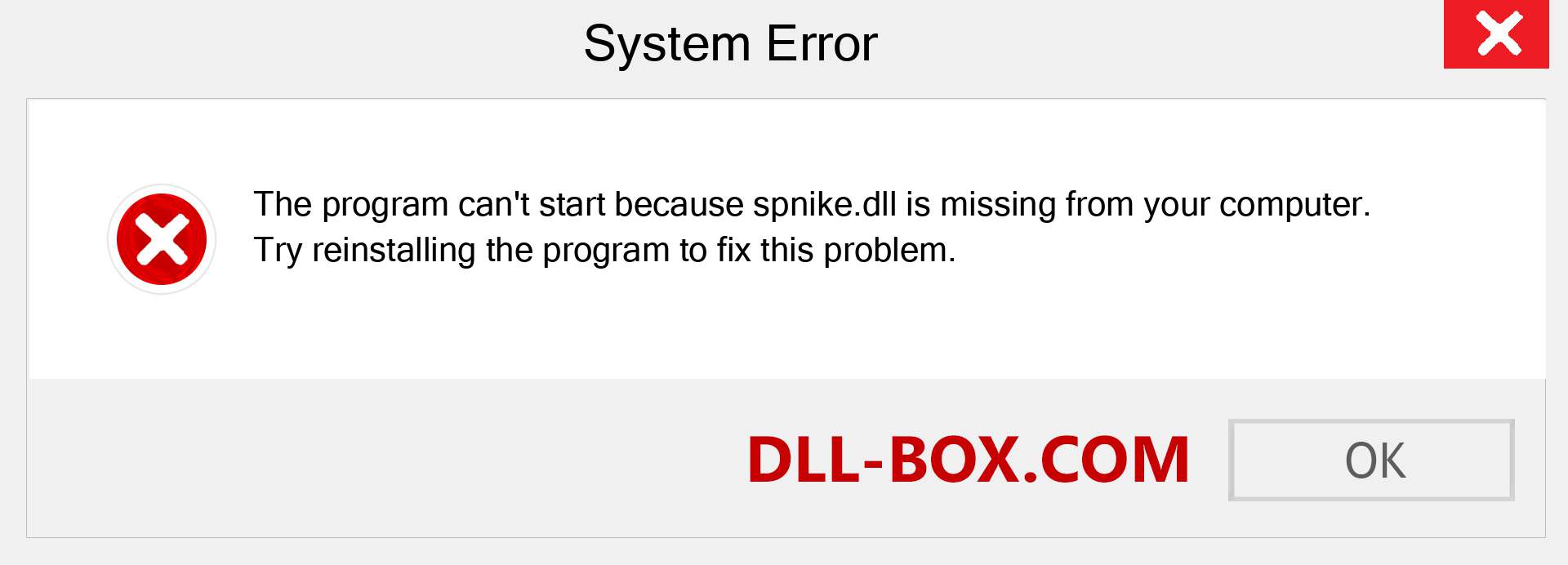  spnike.dll file is missing?. Download for Windows 7, 8, 10 - Fix  spnike dll Missing Error on Windows, photos, images